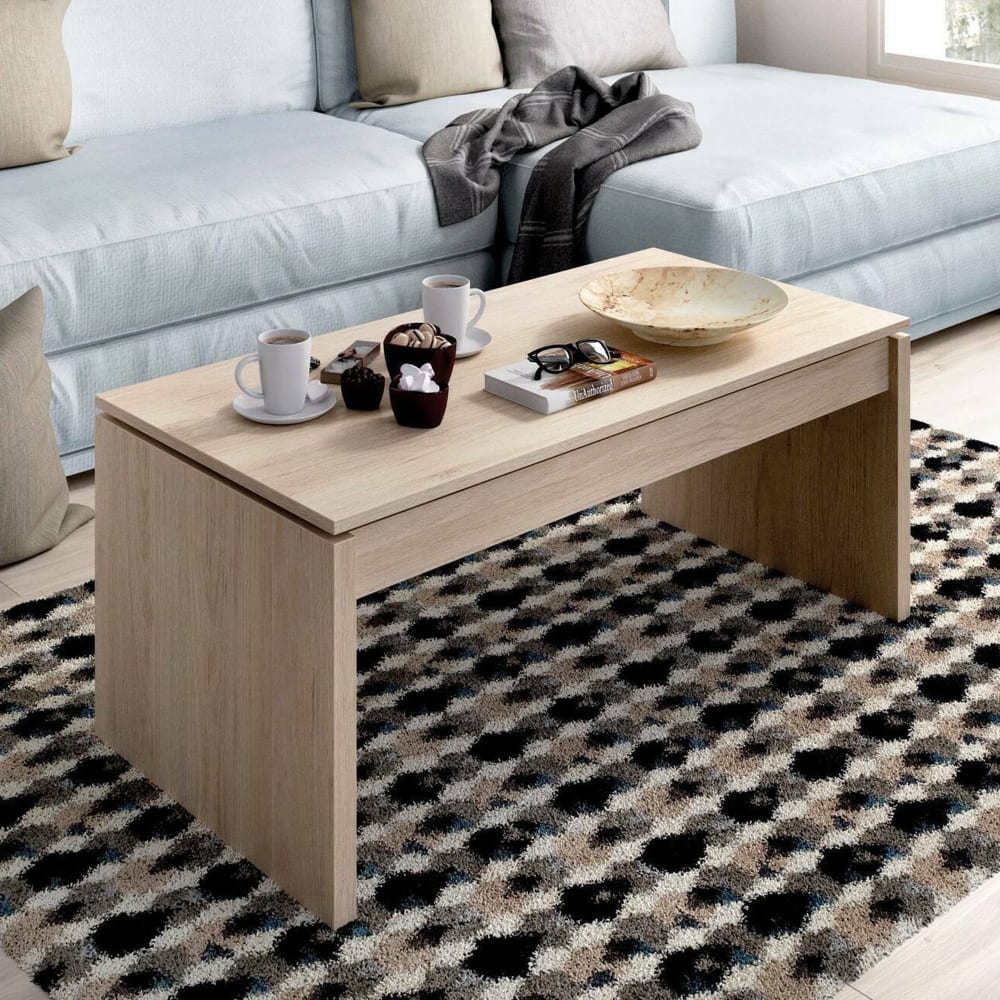 Table basse effet bois beige 110x50 cm - Maisons du Monde