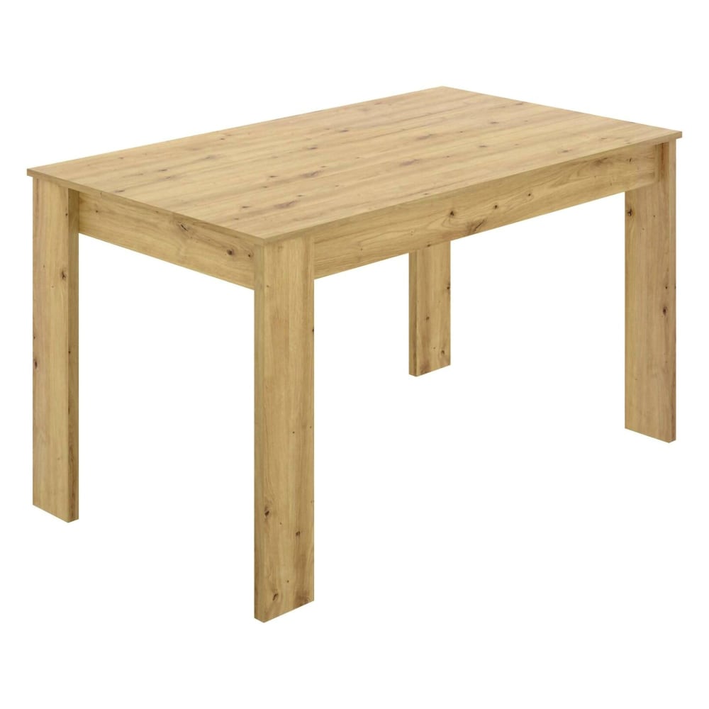 Dmora Fester Tisch mit geknoteter Eichenholzoptik, 138 x 81 x 77 cm style modern Braun