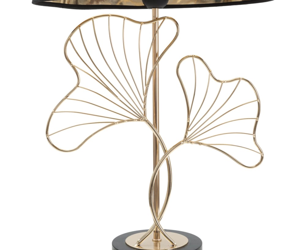 Lampe de table en métal doré avec feuilles ø cm 30x60 — vue 4
