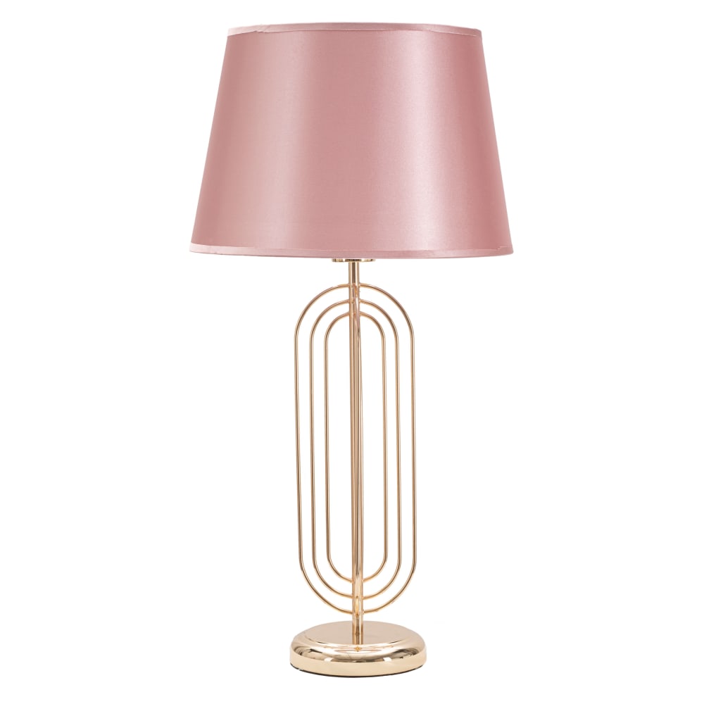 Tischlampe Aus Metall, 33 X 64 Cm, Rosa