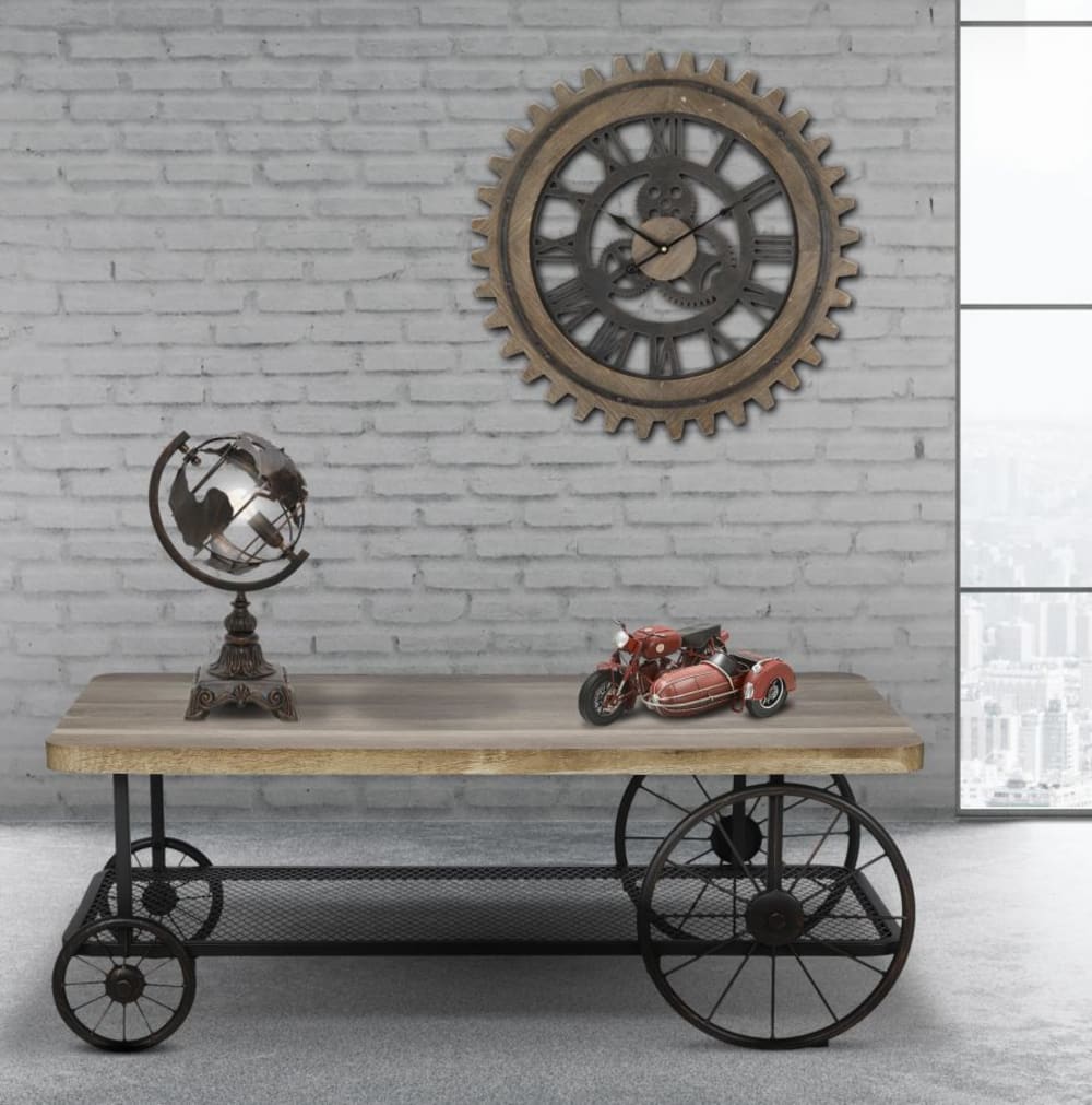 Lampe de table en métal marron en forme de globe, 24x20x40 cm — vue 3