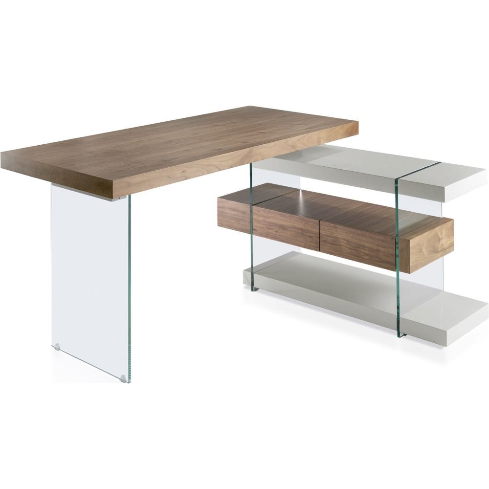 Bureau en verre trempé - deux