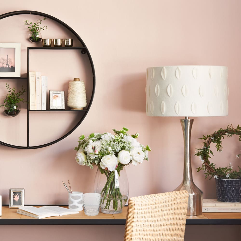 Cache-pot décoratif en fer noir h14