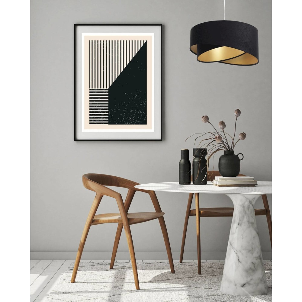 Suspension ronde en velours — vue 3