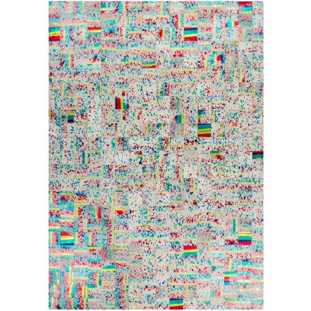 Tapis rectangulaire en - cuir