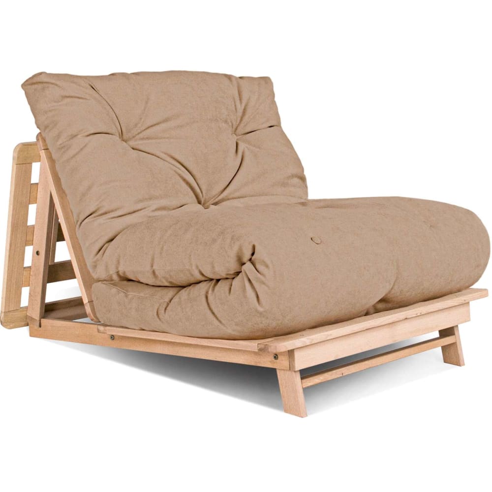 Canapé lit convertible en bois avec matelas layti
