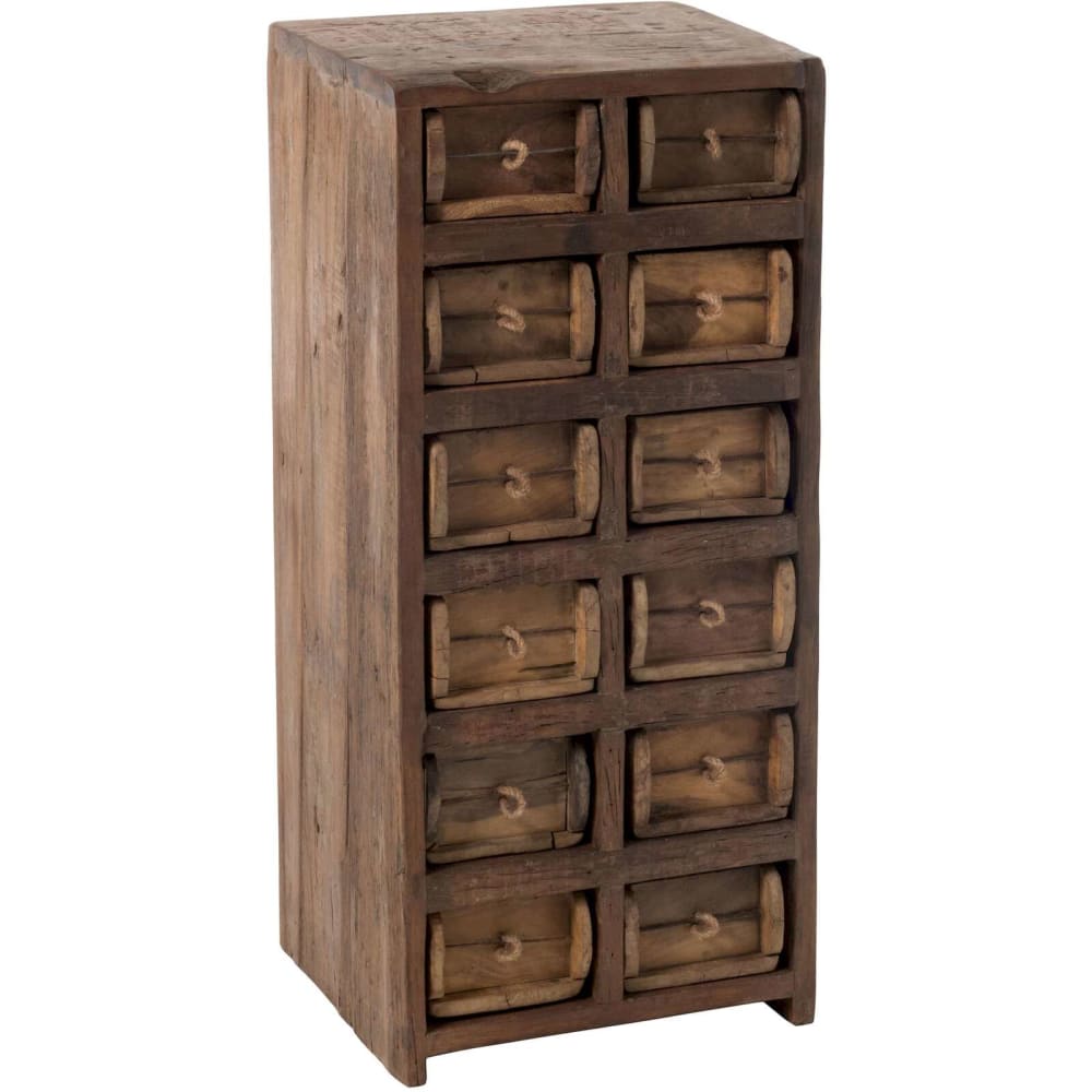 ReCollection Armoire en bois biron rectangulaire style contemporain Marron Bois - 38x83x34cm