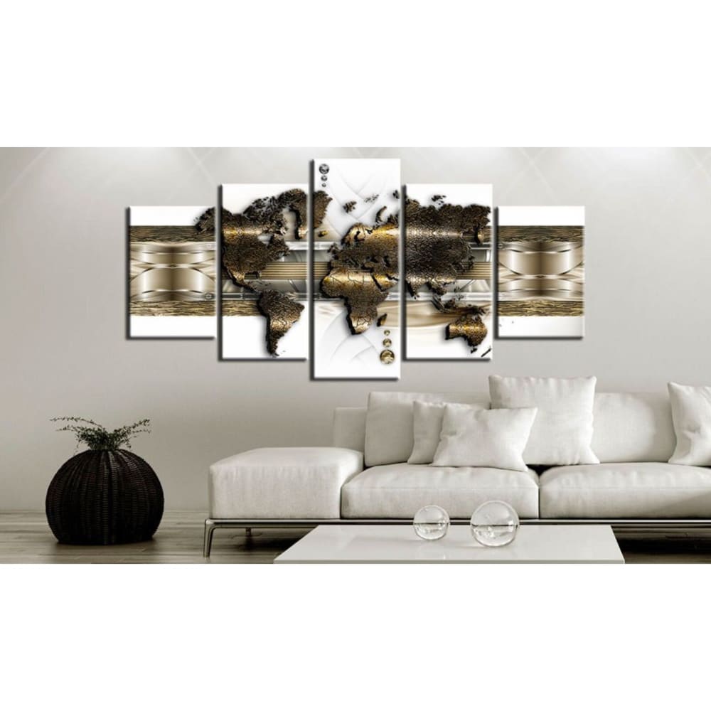 Tableau monde métallique 200 x 100 cm