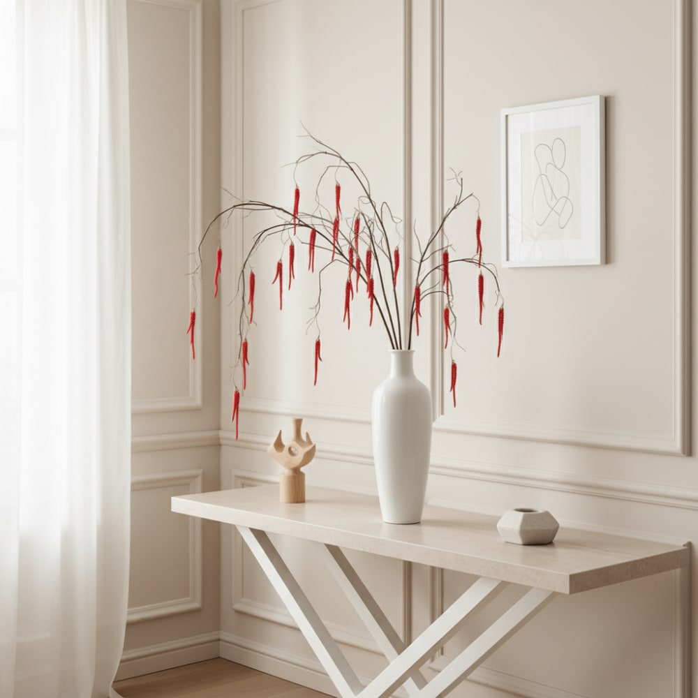 Feuillage amaranthus tombant artificiel rouge H139 - Maisons du Monde