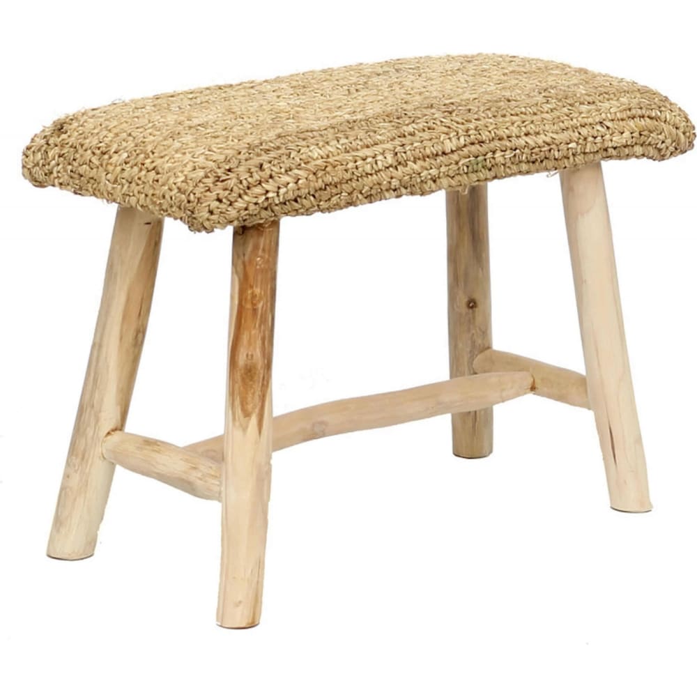 Banc+Raphia+Bois+clair