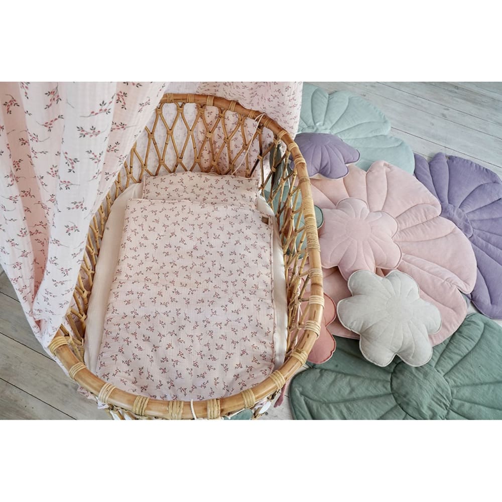 ReCollection Tapis de sol en velours, bloom house style contemporain Rose Lin - 110x3x110cm