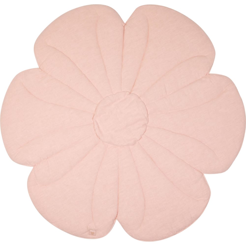 Tapis de sol enfant en lin molletonné forme fleur