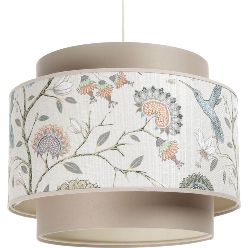 Suspension extérieure en velours motifs fleuri intérieur crème Doblo