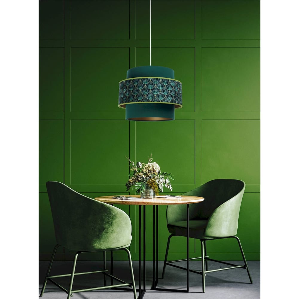 Suspension extérieure en velours à motif fleuri Doblo