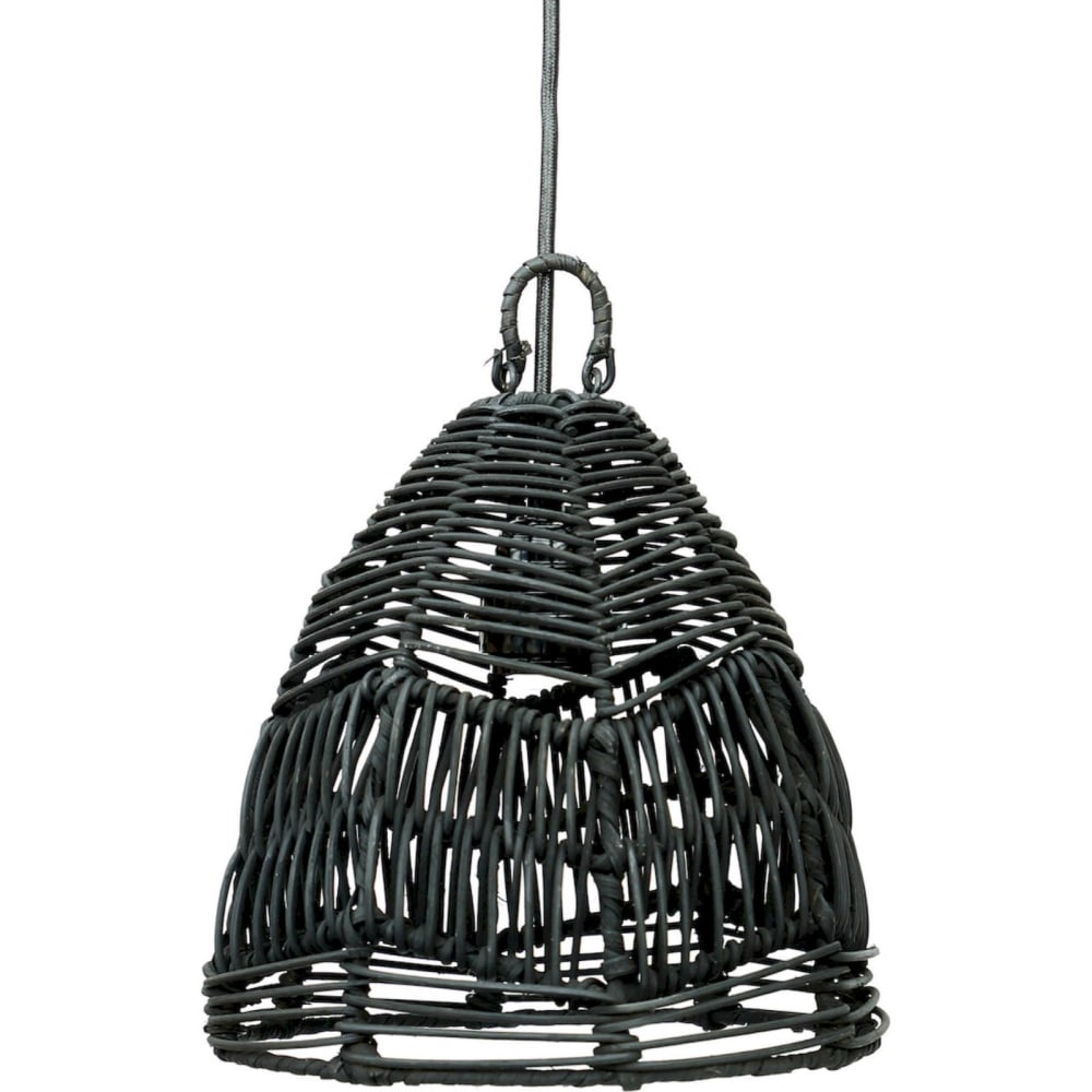 Suspension en rotin tressé forme conique Bali Bazar