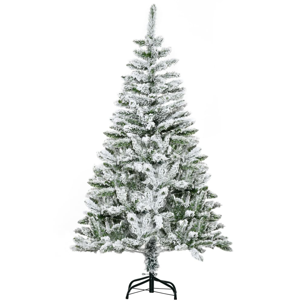 Árbol de navidad 85x85x150 cm verde y blanco