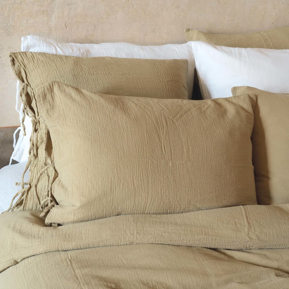 Housse de couette en gaze de coton light mastic 260X240 CM — vue 3