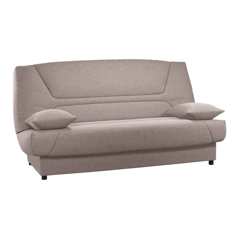 Banquette clic-clac avec matelas de 13 cm sable