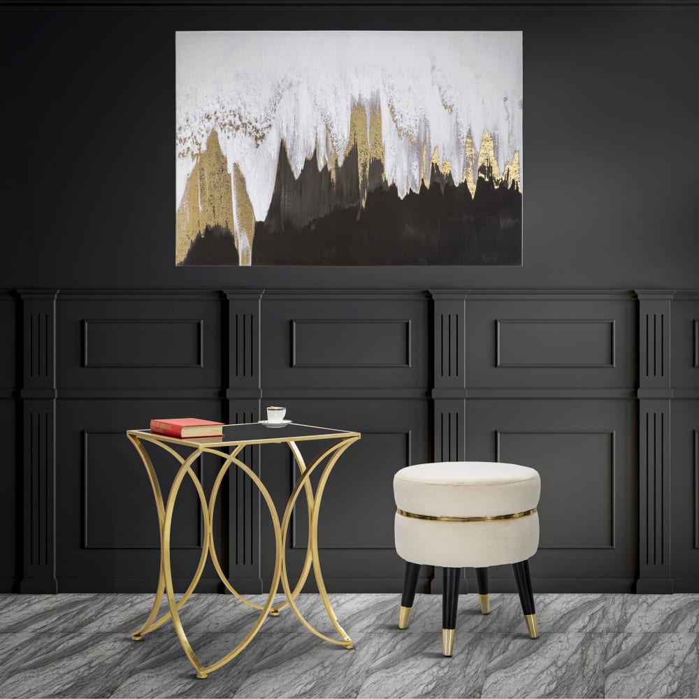 Mauro Ferretti Abstrakter, mehrfarbiger Leinwanddruck 80x3x120 cm style modern - Holz
