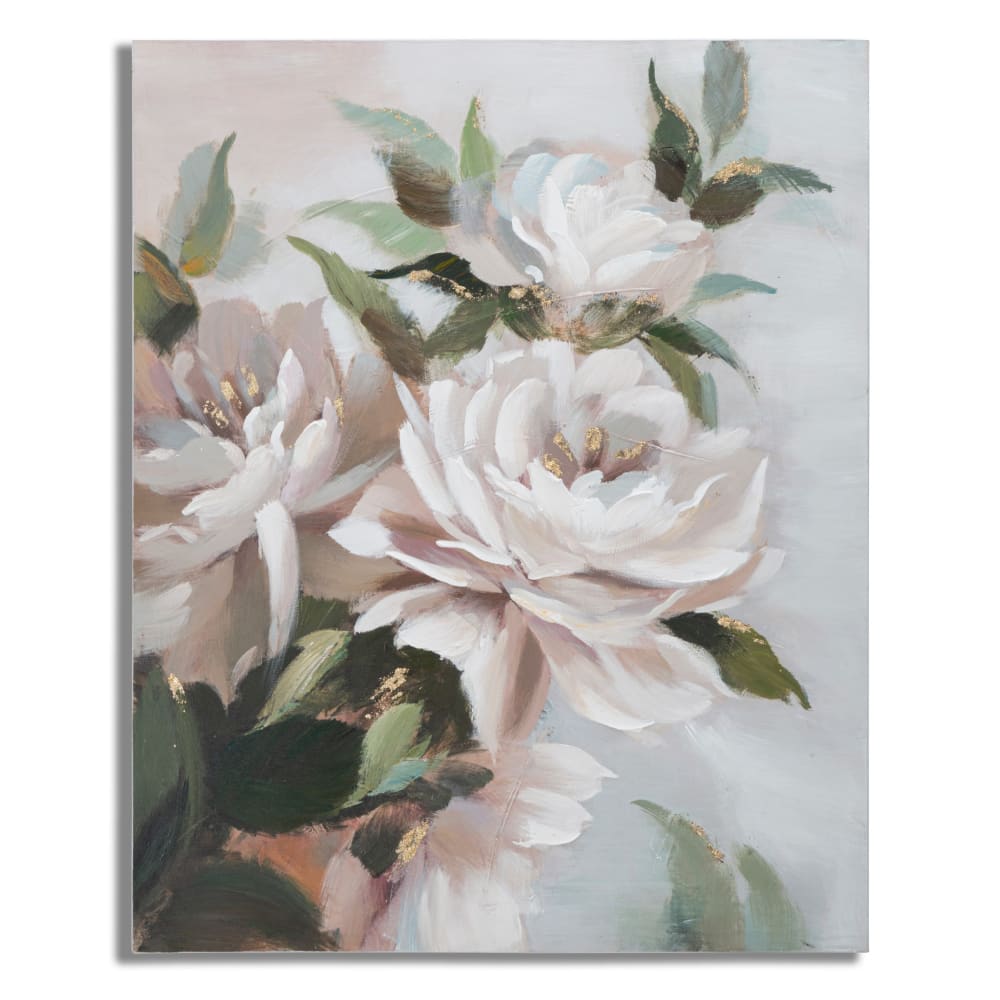 Peinture sur toile multicolore - fleurs