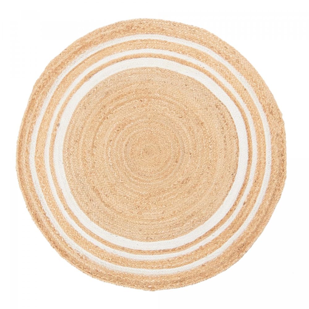 Tapis rond tissé main