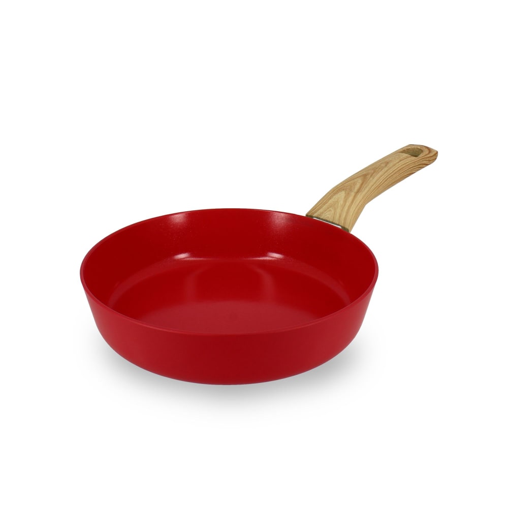 Poêle 20cm avec revêtement céramique rouge - tous feux