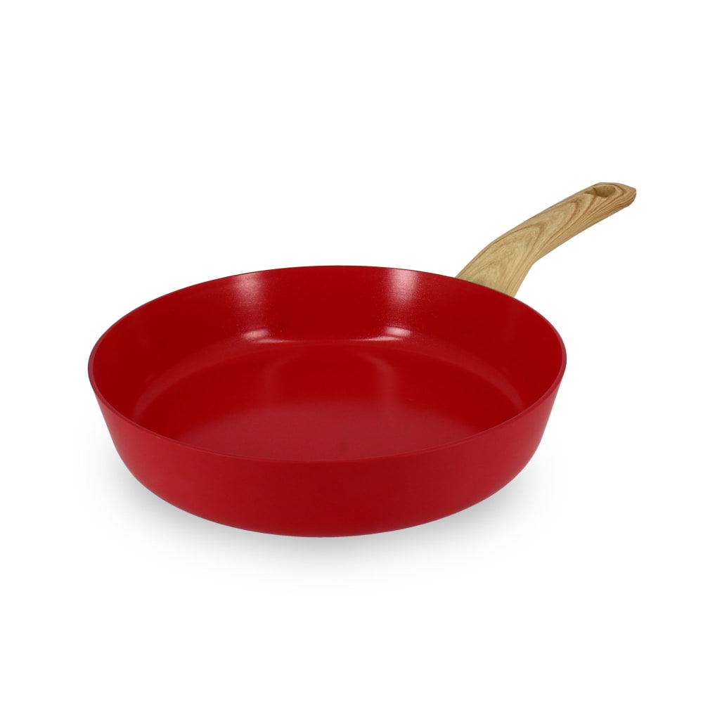 Poêle 24cm avec revêtement céramique rouge - tous feux