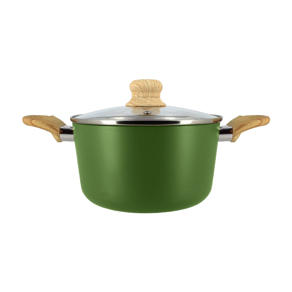 Faitout en revêtement céramique 20cm vert - tous feux