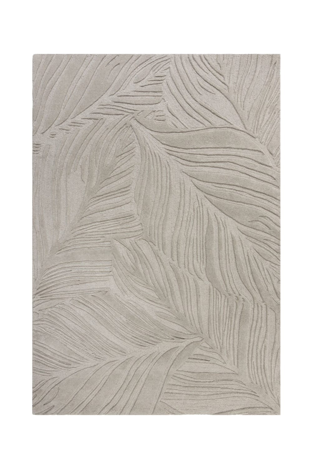 Tapis en laine motif floral grise 120x170cm