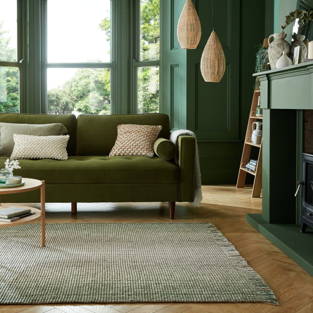 Tapis en jute et laine gris ombre - Maisons du Monde