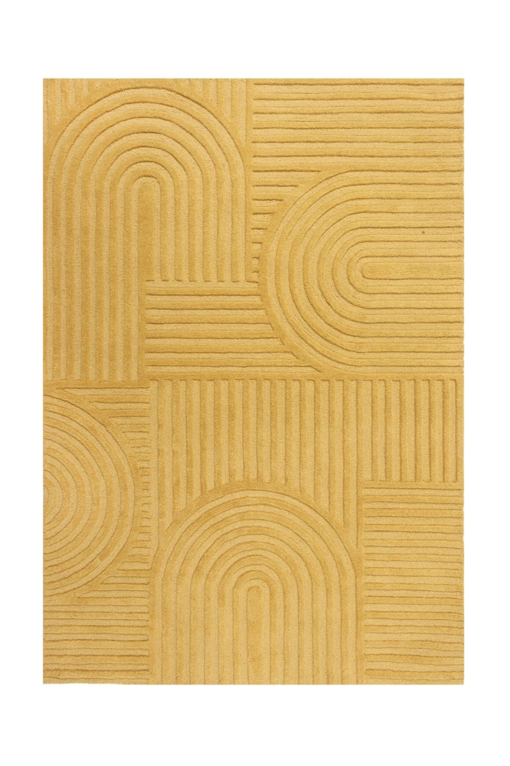 Tapis en laine jaune 120x170cm