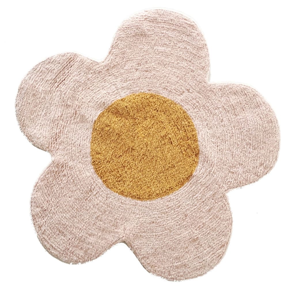 Tapis marguerite enfant coton tufté 80x80cm