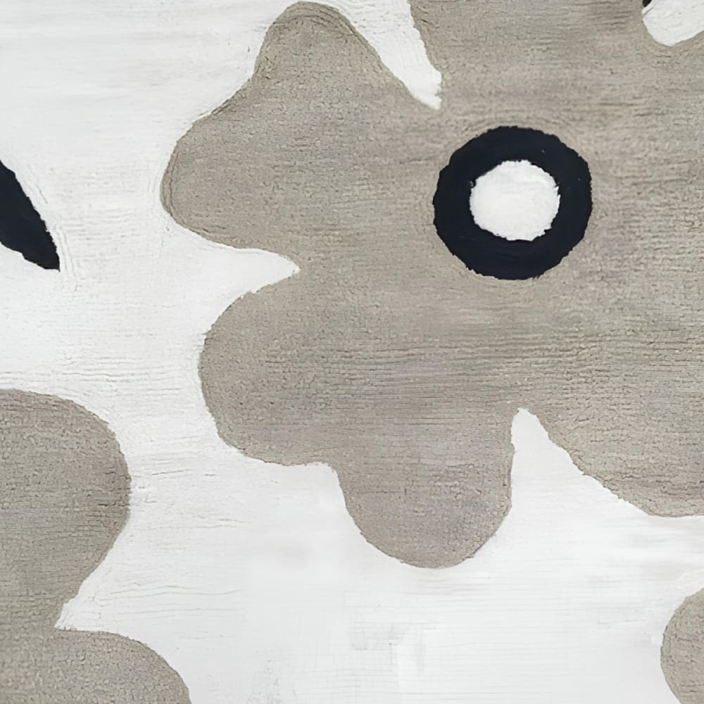 Tapis déco floral coton tufté 170x120cm — vue 4