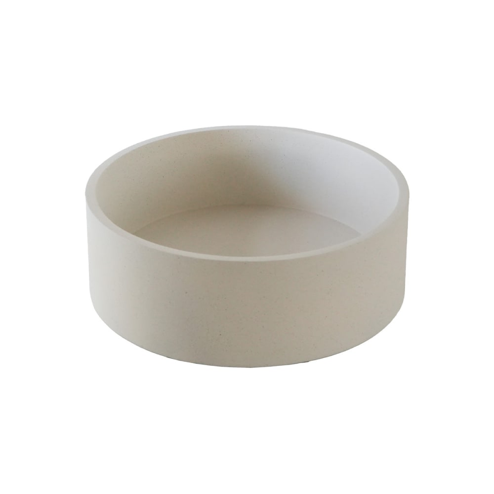 Lavabo tipo tambor de hormigón beige