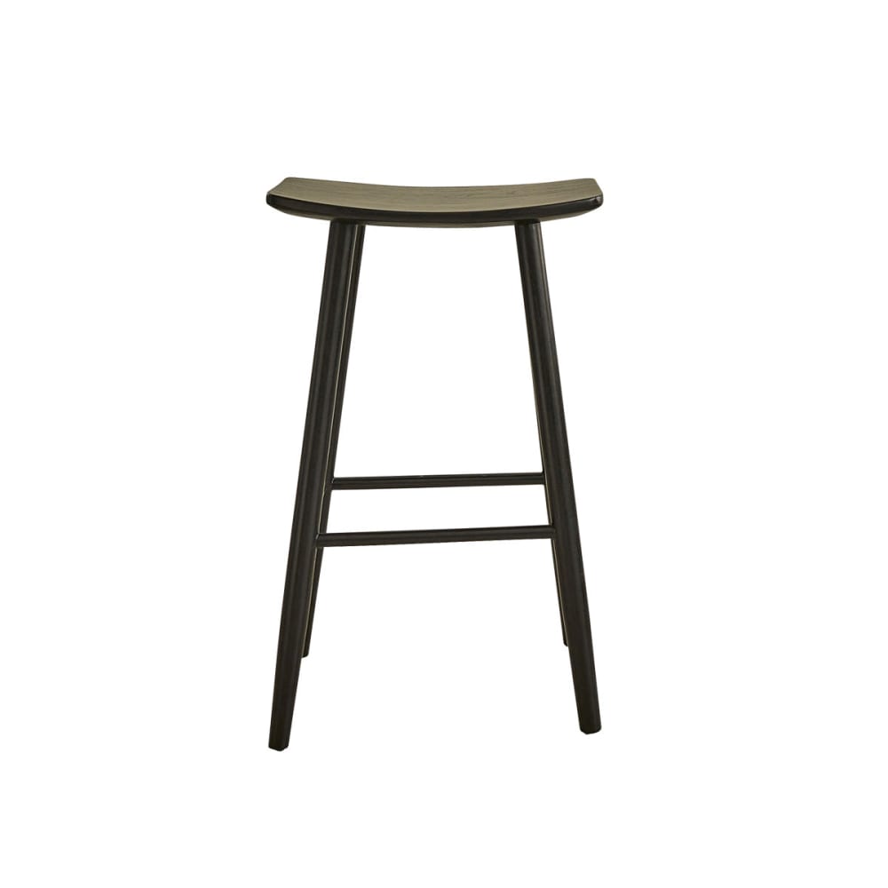 Tabouret en teck massif noir 75 cm - Maisons du Monde
