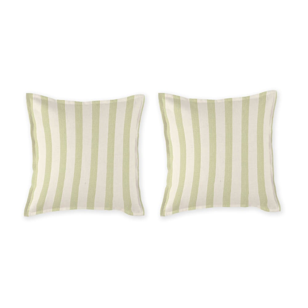 2 Taies d'oreiller en percale de coton organic 50x50+2,5 cm jaune