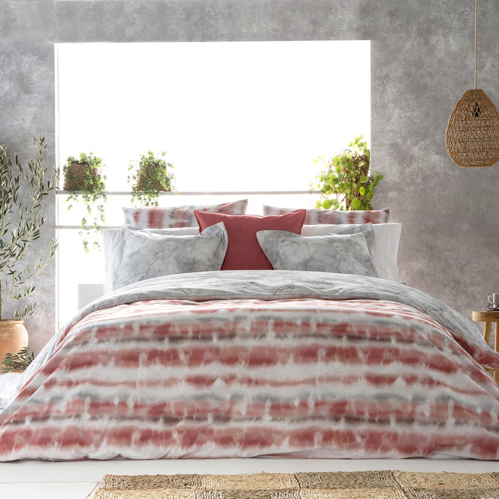 Housse de couette réversible en percale de coton  155x220cm multi