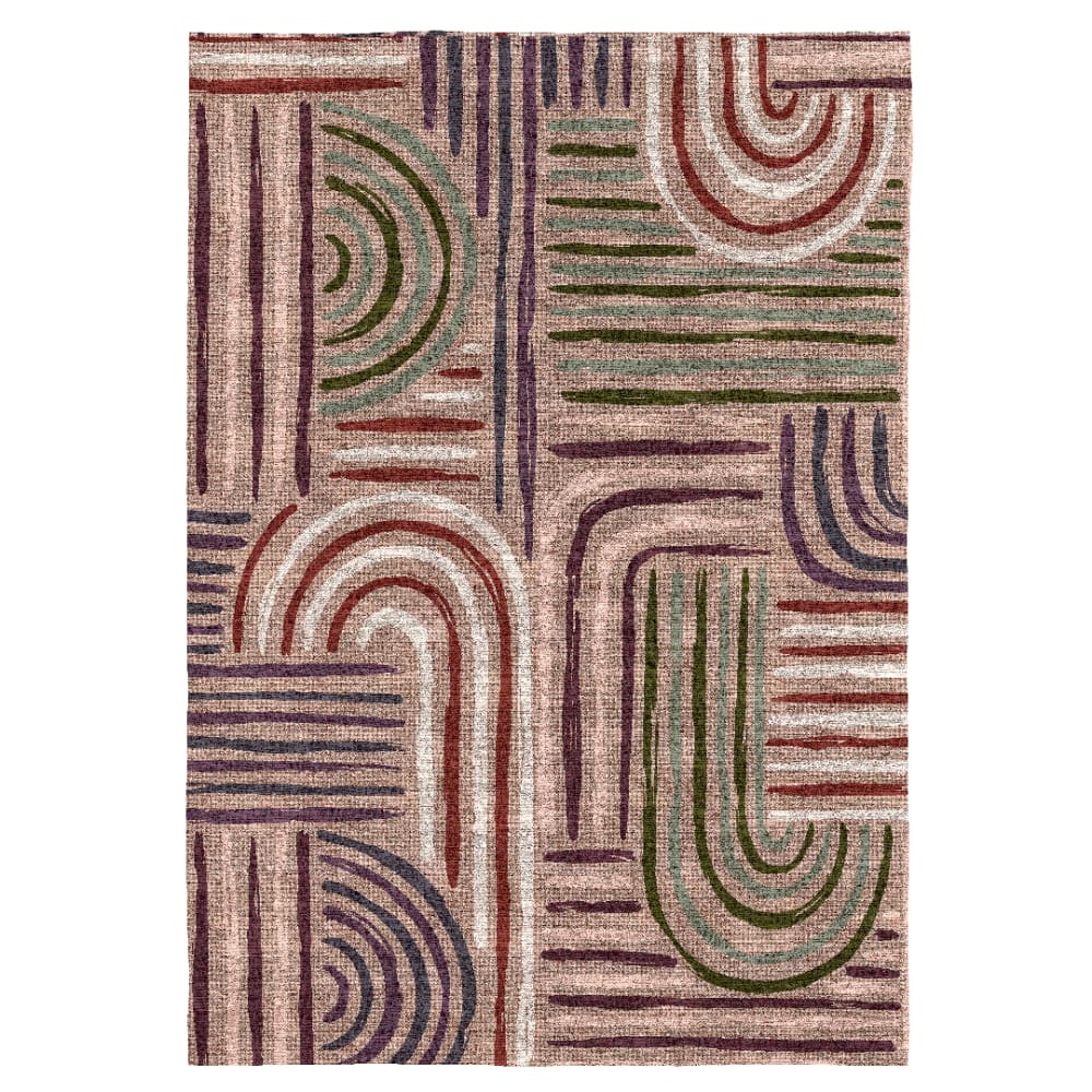 Naf Naf Deko - Baumwollteppich mit Digitaldruck 120x170 cm Mehrfarbig Öko-Tex Zertifikat Baumwolle