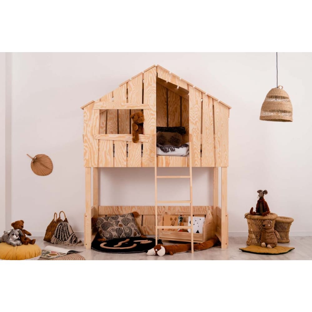 Kinder-Etagenbett TED A Kiefern-Sperrholz 90x190 - Maisons Du