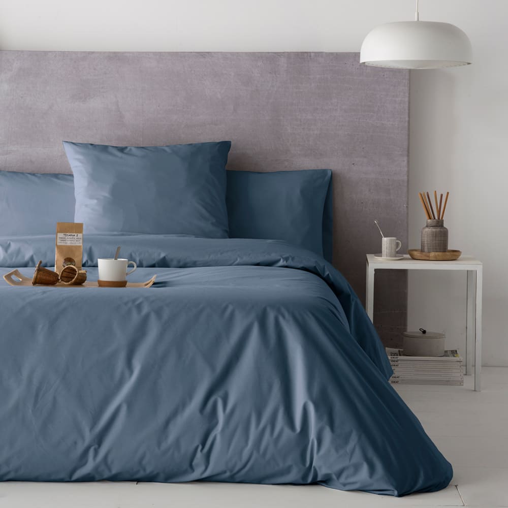Guy Laroche Perkal Baumwollbettbezug; 140x200 cm; blau Öko-Tex Zertifikat - Baumwolle