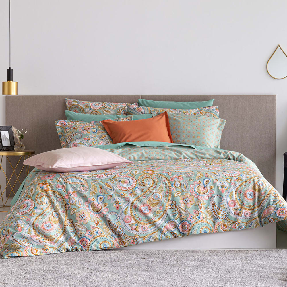 Housse de couette réversible en coton  140x200 cm multicolore