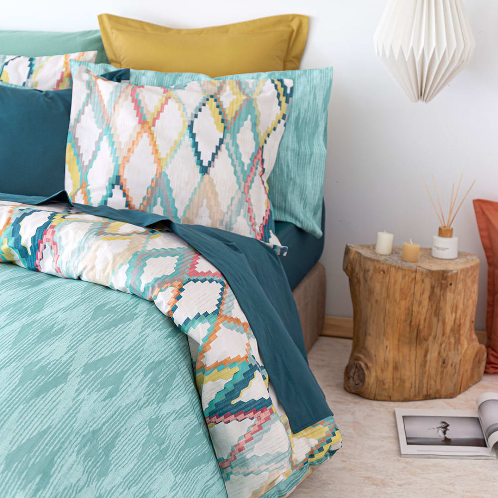 Housse de couette réversible en coton 155x220 cm multicolore - Maisons du Monde