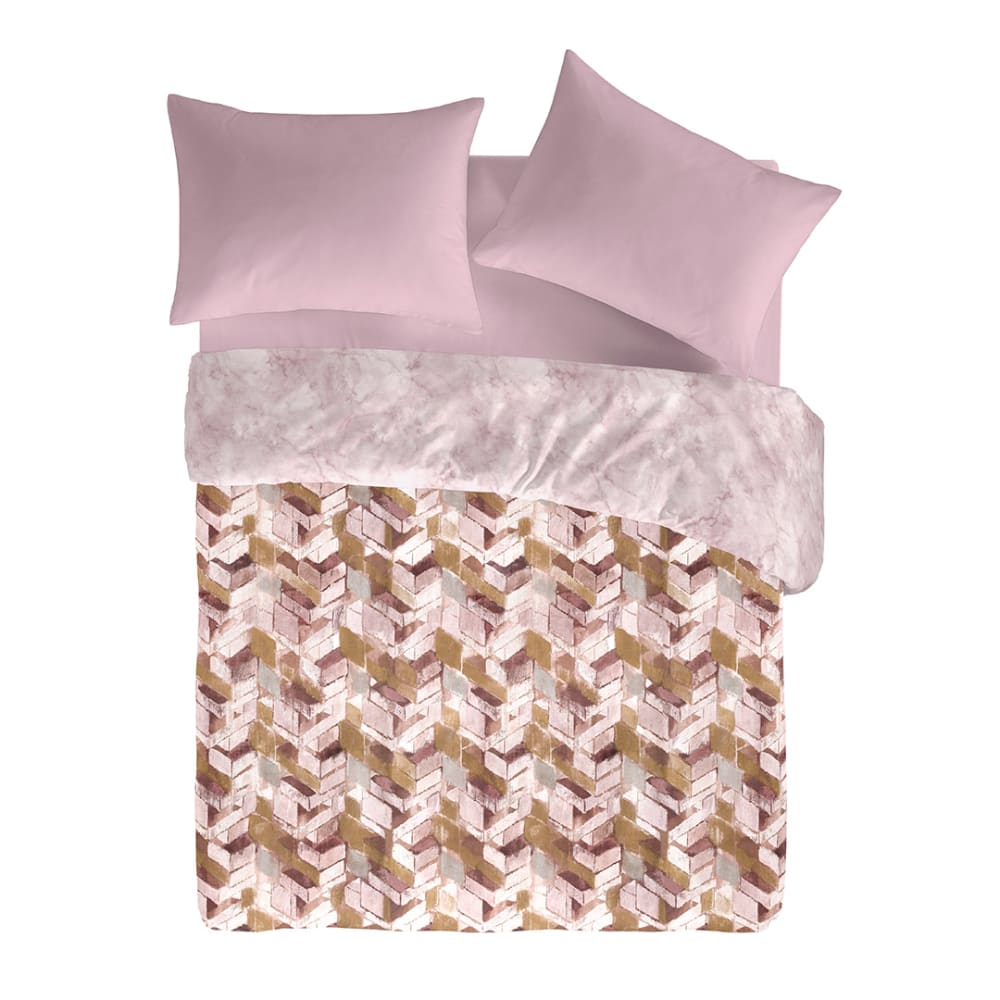 Housse de couette réversible de coton 200x200 cm marron — vue 4