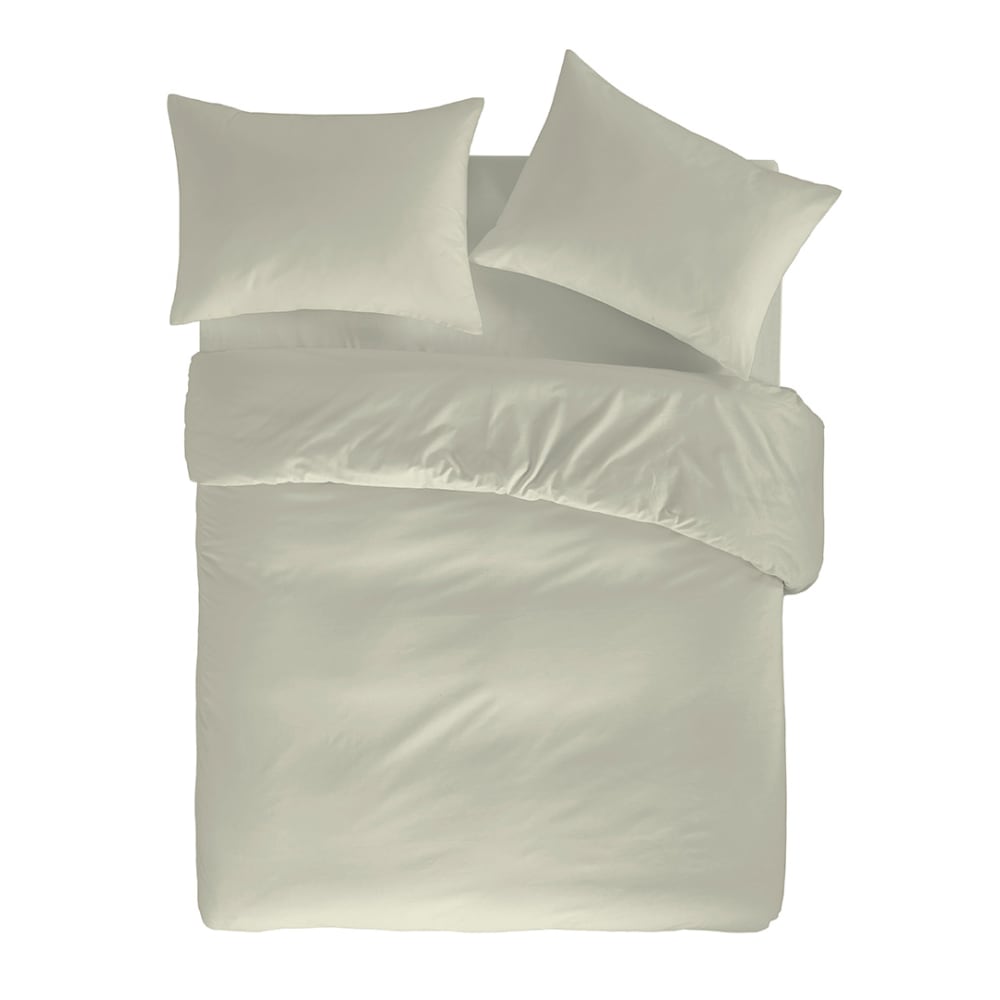 Housse de couette en percale de coton 240x220 cm vert - Maisons du Monde