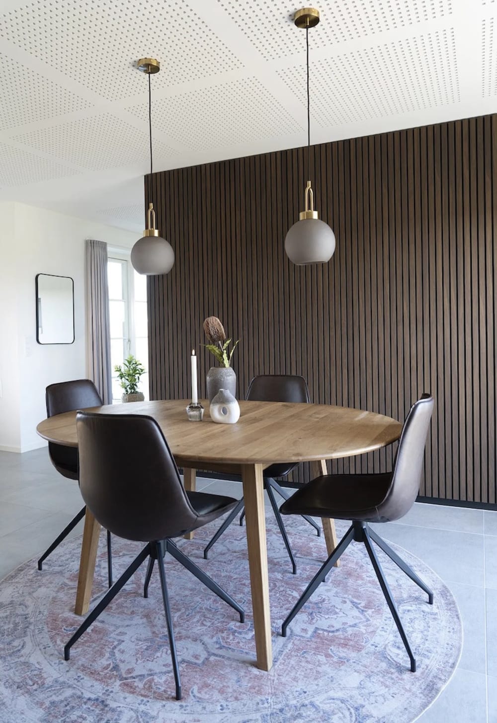 Table ronde extensible en bois d118