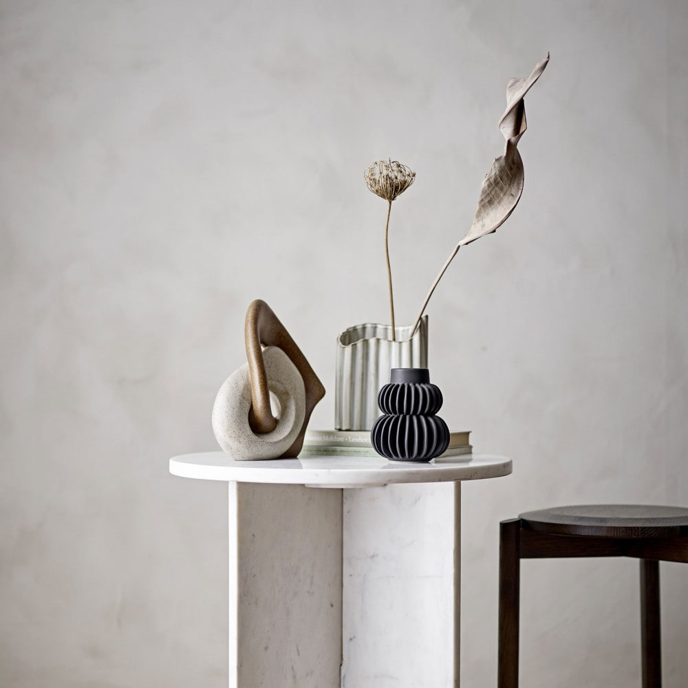 Lot de 2 vases en grès céramique à effet veilli - Naturel - Maisons du Monde