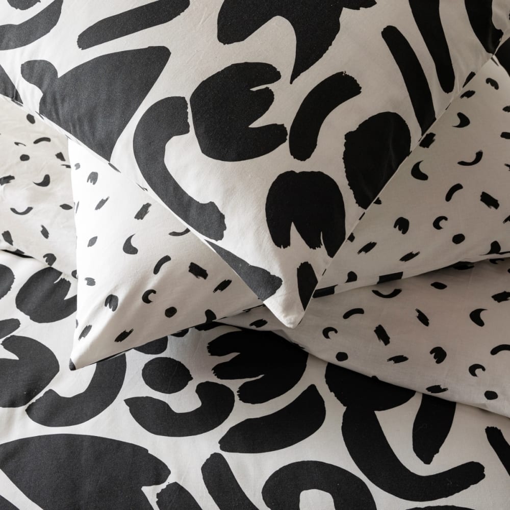 Parure de lit 2 personnes géométrique bicolore 240x220cm - Maisons du Monde