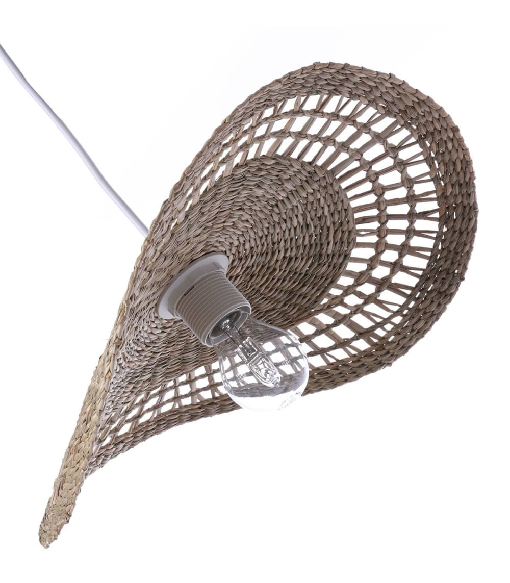 Suspension en jacinthe d'eau naturel, d.38 cm — vue 4