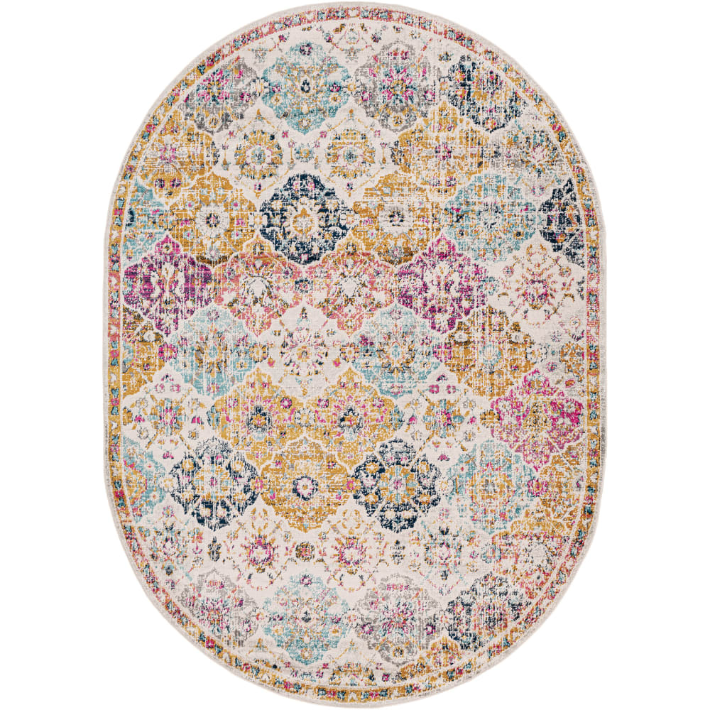 Tapis Oval Vintage Oriental Multicolore/Orange 200x275