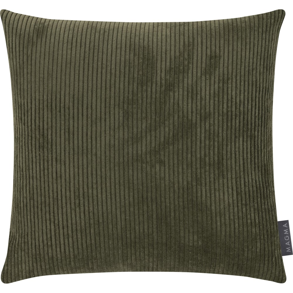 Magma Housses de coussin velours cotelé vert - lot de 2 - 40x40 style contemporain Certifié Oeko-Tex - Pes - Polyester